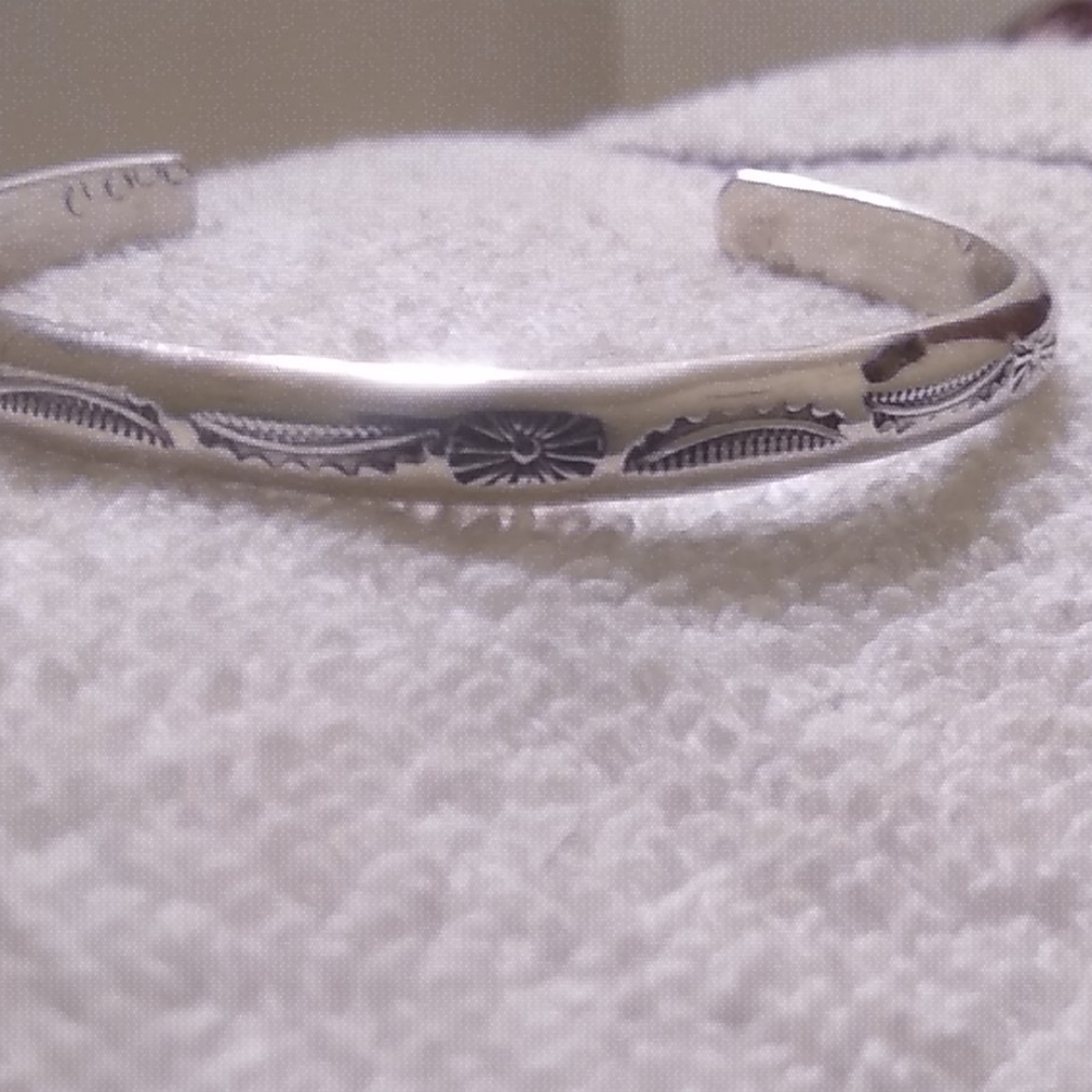 Silver cuff bracelet